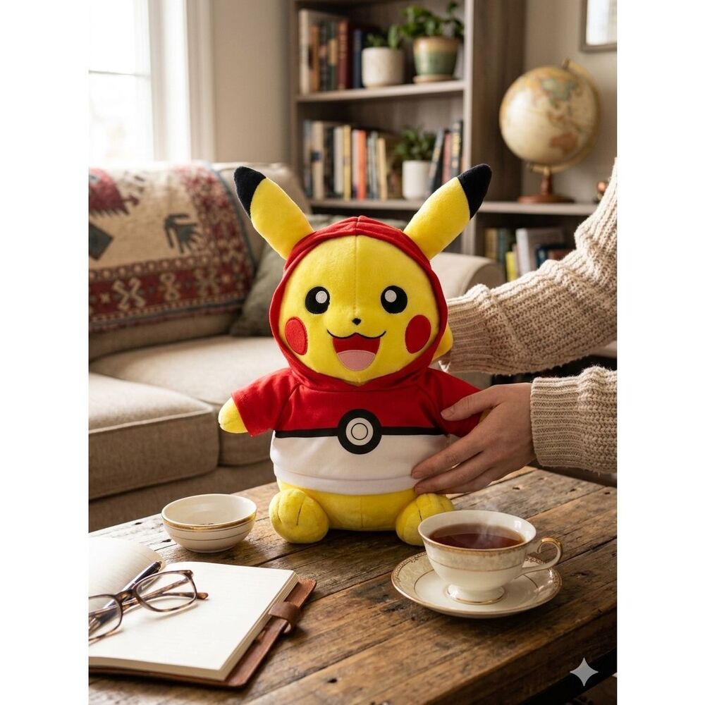 Build-a Bear Workshop Pokemon Picachu with Pokeball Hoodie 15 Inch